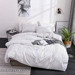 Plaid sheets + 2 plaid pillowcases duvet cover in microfiber.